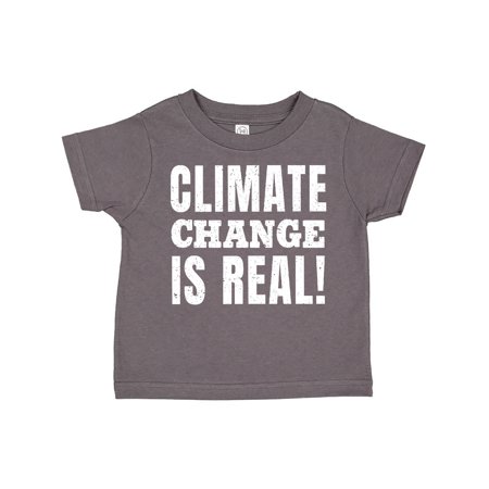 

Inktastic Climate Change is Real in White Distressed Text Gift Toddler Boy or Toddler Girl T-Shirt