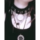 thumbnail image 2 of Joyería gótica-Gargantilla de cuero ajustable Collar gótico para mujer-PU O forma Punk Rock negro Collar suave cadena gargantilla Cosplayer Sailing Electrónica, 2 of 4