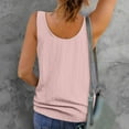 thumbnail image 4 of LYXSSBYX Womens Tank Tops Plus Size Fashion Women's Casual Round Neck Solid Color Button Sleeveless Tops T-Shirt Tank Blouse, 4 of 6