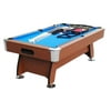8 x 4.25 Brown and Blue Deluxe Billiard Pool and Snooker Game Table
