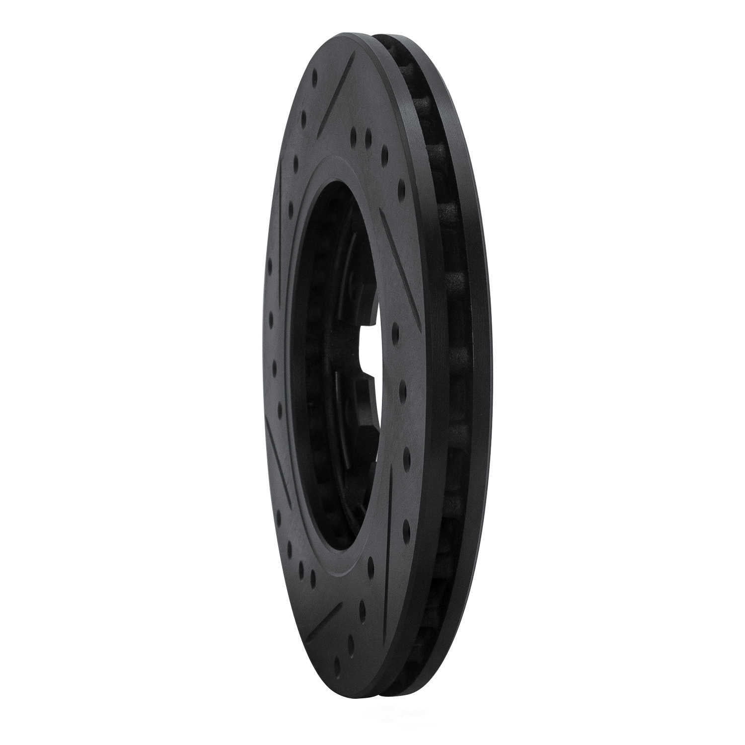 Dynamic Friction Company 633-67077R DFC Brake Rotor - Drilled And Slotted - Black