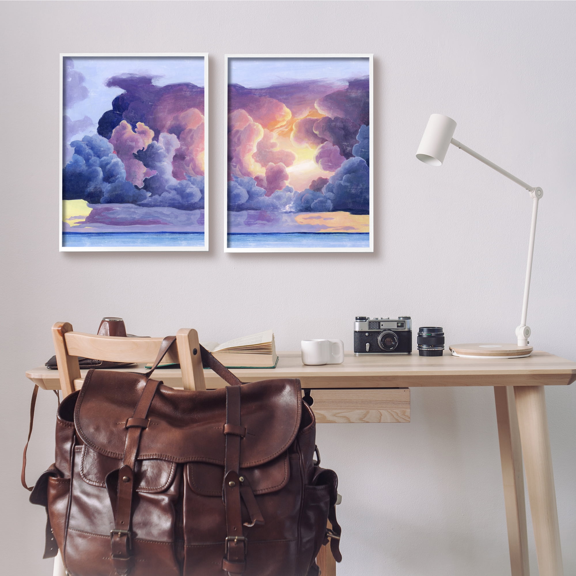 Stupell Indtries Nautical Horizon Sunset Sky Purple Blue Clouds,16 x 20,Design by Grace Popp
