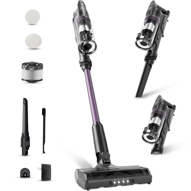 Candy Cordless Vacuum Cleaner,45Mins Vacuum Cleaners for Home,Stick Vacuum,Strong Suction,Removeable Battery,Anti-Tangle,One Click Clean,Lightweight