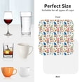 thumbnail image 6 of Picia Barbecue Gnomes Printed Leather Coasters for Drinks, 4" Drink Coasters Set of 4 for Tabletop Protection, Handmade Luxurious Home Décor and Housewarming Gift -Square, 6 of 6