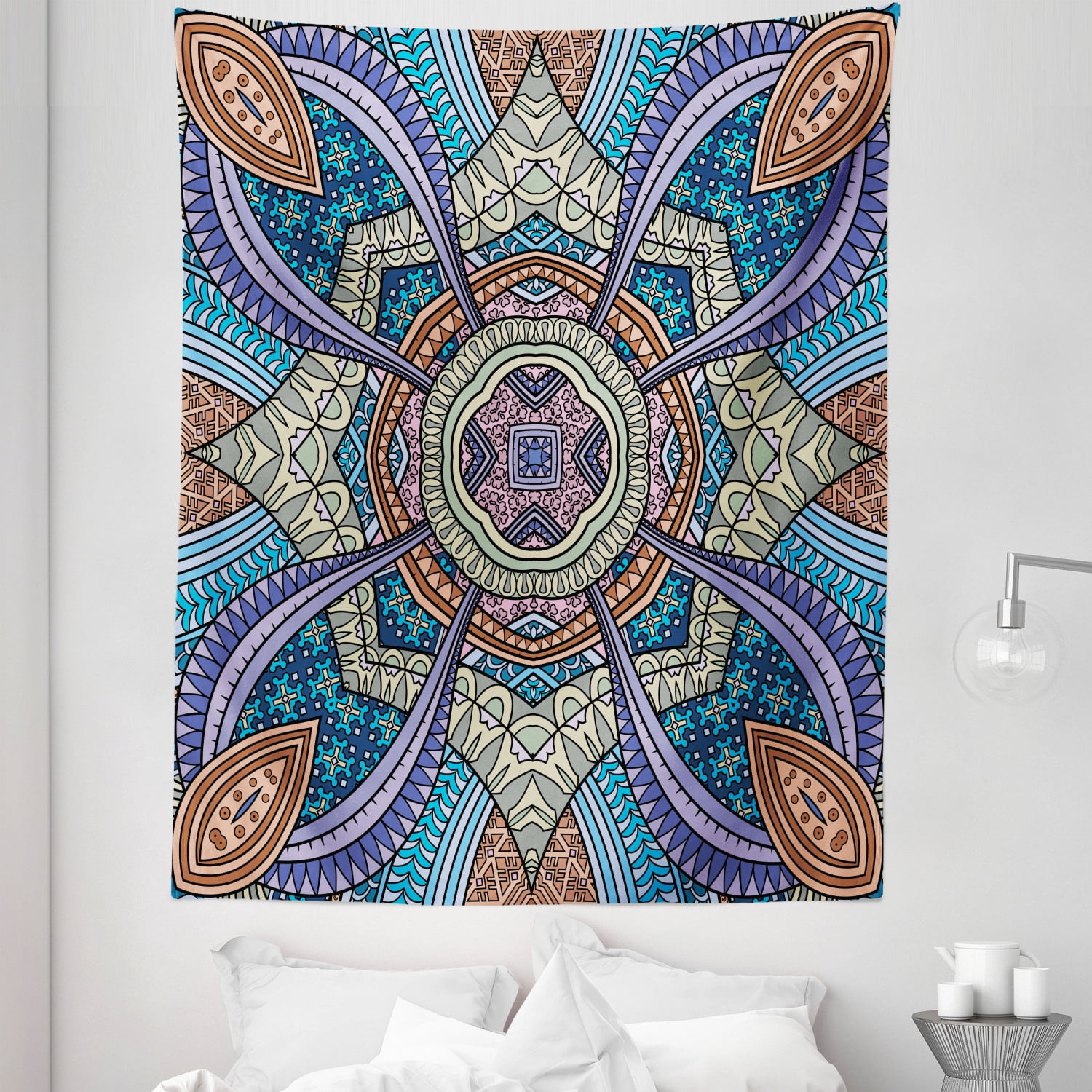 Tulpen Alabama schors Mandala Tapestry, Abstract Look Ethnic Bohemian Ornaments Leaves and  Oriental Shapes Illustration, Fabric Wall Hanging Decor for Bedroom Living  Room Dorm, 5 Sizes, Multicolor, by Ambesonne - Walmart.com