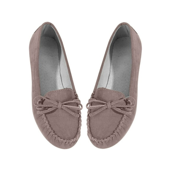TKYCMSUAKI Ballet Flat for Womens Dress,Slip On Women's Flats Shoes Faux Suede Round Toe Ballet Dressy Flats Comfortable Ballet Flat Shoes for Women Dressy Slip-ons Loafers Shoes
