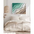 thumbnail image 3 of Green Brown Ombre Wall Art for Living Room,Canvas Picture Wall Decor for Bathroom Bedroom,Modern Geometric Abstract Aesthetic Cream Painting Artwork for Office Hallway Dining Room Decor 20"x24", 3 of 8