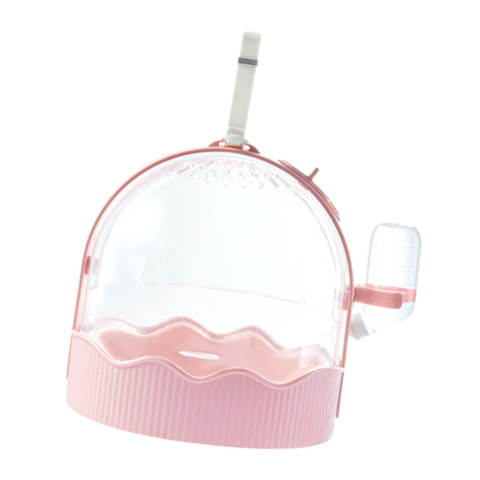 Gazechimp Hamster Carrier Cage Habitat Guinea Pig Cage for Mice Hedgehog Small Animals pink