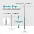 thumbnail image 3 of LITINKIMI 2Pcs White Adjustable Trade Show Display Stands with Stainless Steel for Indoor Advertising, 3 of 6