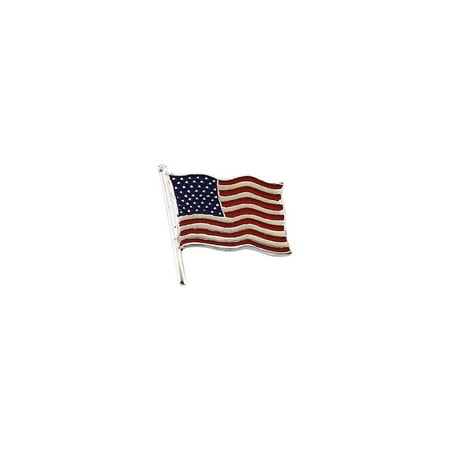 - 14k Yellow Gold American Flag Lapel Pin 17.5x17mm Color - 2.8 Grams
