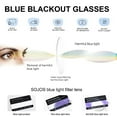 thumbnail image 5 of Retro Round Blue Light Glasses for Women Computer Glasses Big Eyewear Frame, 5 of 5