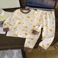 thumbnail image 2 of masbird Boys Girls Pajamas Little Toddler Long Sleeves and Pants Pajamas 2-Piece Pjs Set Kids Sleepwear 6-12 Months 12-24 Months 2t 3t 4t 5t 6t 7t 8t 9t(Brown,18-24 M), 2 of 4