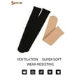 thumbnail image 6 of Spencer 2 Pairs Women's Opaque Plush Fleece Lined Knee High Socks Winter Warm Crew Boots Trouser Socks "Black&Apricot", 6 of 8