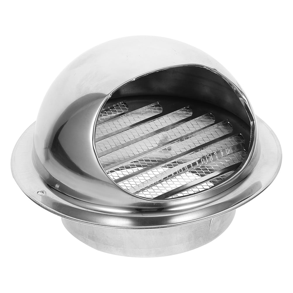 OUNONA 4pcs Stainless Steel Dryer Vent Cap Stainless Steel Dryer Vent Cover Round Ventilation Hood Stainless Steel Ventilation Vent Round Vent Outlet Cover