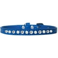 thumbnail image 3 of Dog, Puppy and Pet Designer Croc Collar, "One Row Pearl  Clear Crystals Rimsets", 3 of 11