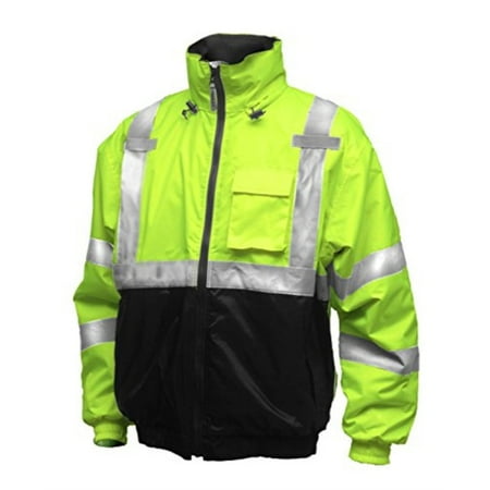 Rubber J26112 Bomber II Jacket, Large, Lime Green
