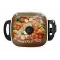 thumbnail image 1 of Elite Gourmet EG3033 12"x12"x2.35 Healthy Ceramic with Titanium Coated Scratch Resistant Electric Skillet, Dishwasher Safe, Rapid Heat Up, 1200W, Dark Grey, 6 Quart, 1 of 4