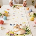thumbnail image 6 of NWOKYZGH Bunny Eggs Happy Easter Table Runner, Seasonal Spring Flowers Carrots Kitchen Dining Table Decoration for Home Party Decor 13x72 Inch, 6 of 6