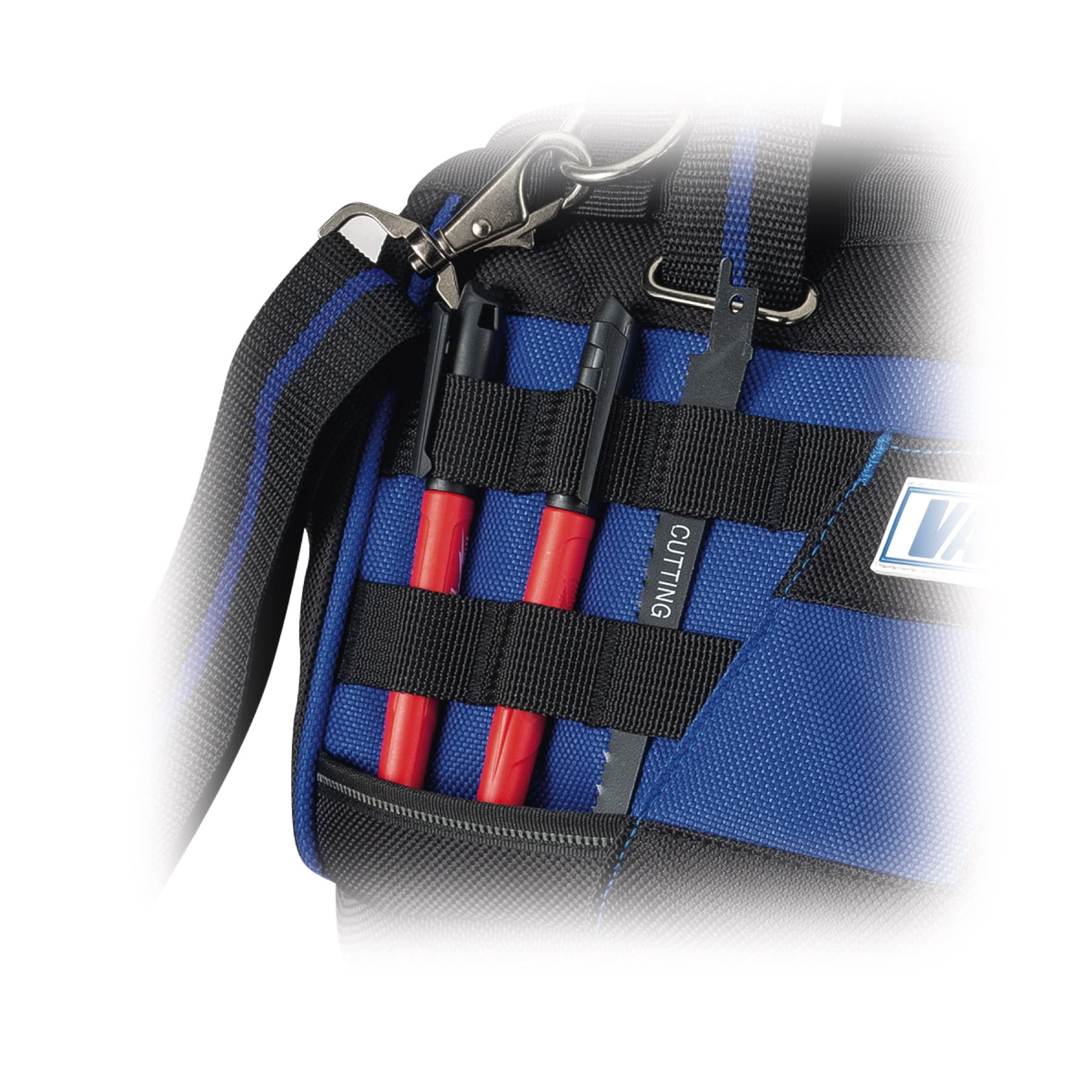 Vaughan 240156 Vaughan 240156 13 in. 9 Pocket Wide Mouth Tool Bag 8 Tool Loops 1200D