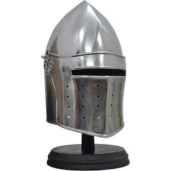 Barbute Helmet Medieval Armor Replica Silver