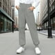 thumbnail image 4 of Cowsor Kids Solid Color Sweatpants Casual Elastic Waist Joggers Pants Comfort Loose Fit Athletic Pants Running Trousers, 4 of 7