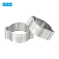 thumbnail image 3 of Uxcell Double Ear Hose Clamps 304 Stainless Steel O Clip Crimp Rings for Fuel Petrol Pipe Tube Fitting Connection 13-15 mm, 3 of 7