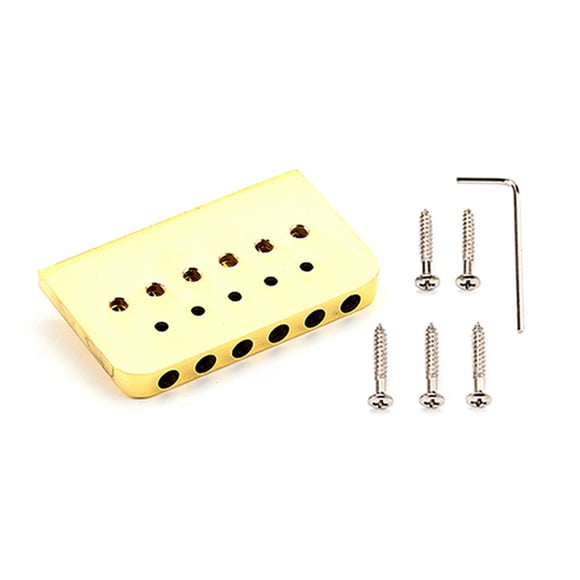 Sonducket Guitarra eléctrica de 6 cuerdas, sillín de latón, puente de cola dura, juego de piezas traseras de carga superior, accesorios de repuesto para Accesorios para instrumentos musicales Sonducket OD020234-00