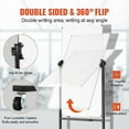 Adjustable Height DoubleSided Mobile Whiteboard 24x48 Inches with