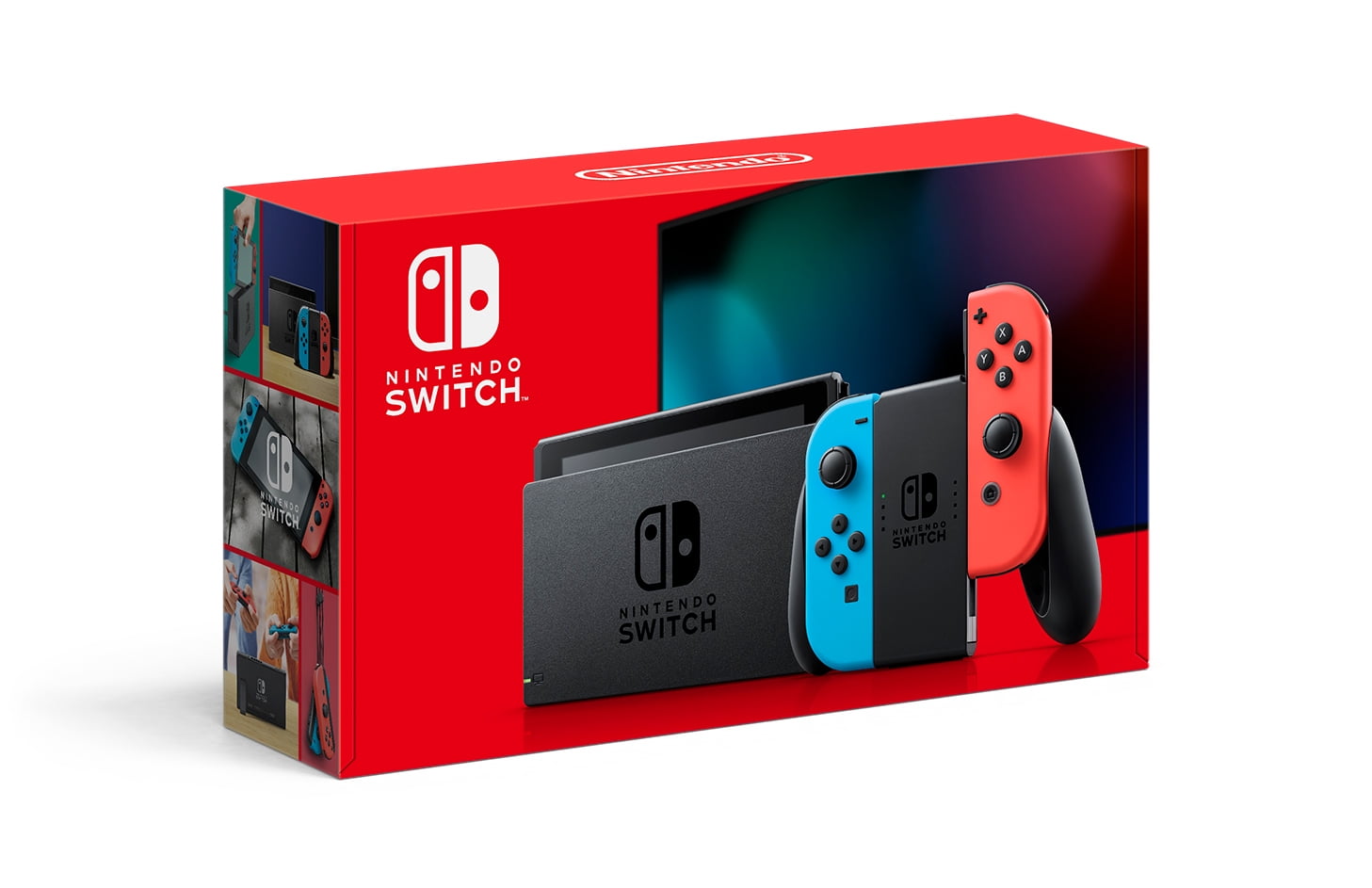 Nintendo Switch 箱付き Nintendo Switch with Neon Blue and Neon Red JoyCon - HAC-001(-01
