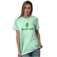 thumbnail image 5 of Olive You Love Pun Matching Couples Plus Size Crewneck Graphic Tee Shirt Brisco Brands 2X, 5 of 6