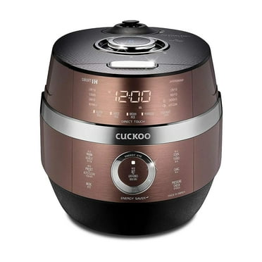 CUCKOO CRP-JHR1009F 10-Cup (Uncooked) / 20-Cup (Cooked) Induction Heating Pressure Rice Cooker with Nonstick Inner Pot, 16 Menu Options, Fuzzy Logic Tech, 3 Voice Guide, Auto Clean (Copper/Black)