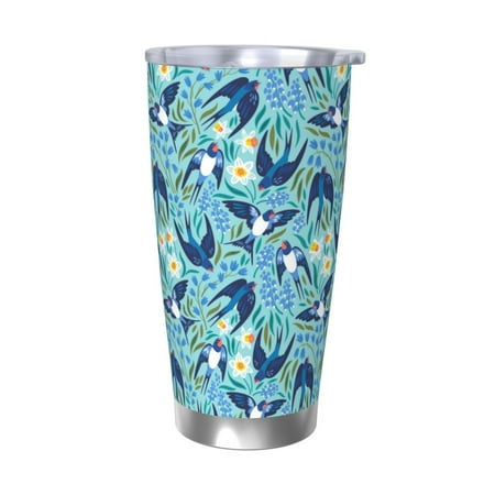 

Matuu Flying Swallows for 20oz Durable Thermal Cups Keep Drinks Cold and Hot Insulated Car Mug with Lid-Without Straw