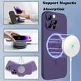 thumbnail image 2 of Magnetic Case for iPhone 14 Pro Max Phone Case for Women, Matte Luxury Soft Metallic Luster Cute Letter Love-Heart Pattern Design for iPhone 14 Pro Max 6.7'' with Camera Protector-Purple, 2 of 13