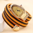 thumbnail image 1 of Reloj de serpiente de moda, creativo y distintivo, reloj de cuarzo para mujer, pulsera con correa de cuero con incrustaciones de diamantes, 1 of 6