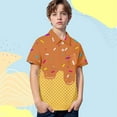 thumbnail image 2 of MEZZALL Kids Boys Girls Polo Shirts Ice Cream Print Teen Holiday T Shirt Short Sleeve Summer Casual Tops With Pocket Relaxed Fit, 2 of 4