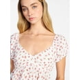 thumbnail image 4 of No Boundaries Picot Trim Babydoll Top, Women’s XXS-XXL, 4 of 5