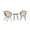 Tan and Cream, variant on Manhattan Comfort Antibes 1.0 Steel Rattan 3-Piece Patio Conversation Set with Cushions in Cream