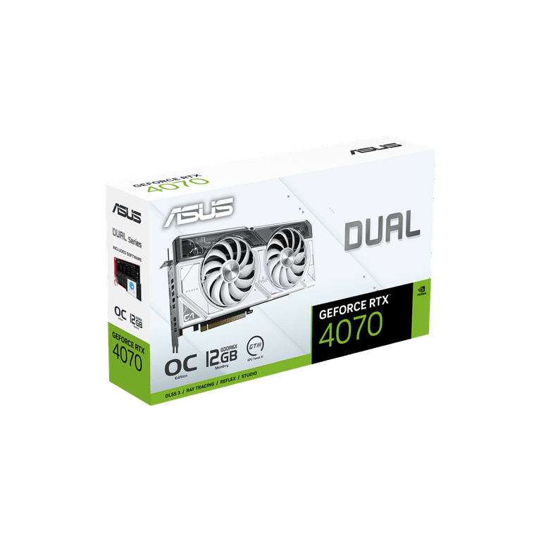 ASUS Dual GeForce RTX 4070 White OC Edition 12GB GDDR6X (PCIe 4.0