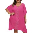 thumbnail image 4 of Bathing Suit Cover Up for Women Plus Size Swimsuit Coverup Summer Loose Beach Cover Up Crochet Design Dress, 4 of 10