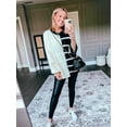 thumbnail image 5 of Womens Striped Pullover Sweater Crew Neck Long Sleeve Knitted Color Block Casual Loose Lightweight Sweaters for Women, 5 of 10