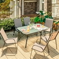 thumbnail image 4 of Topcobe 7-Piece Patio Dining Set with 6 Stackable Chairs, Outdoor Patio Furniture for Balcony Garden Backyard, 4 of 9