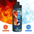 thumbnail image 5 of KLL Surfing Turtle Pattern 18oz Insulated Water Bottle, Stainless Steel Sports Water Cup Flask with Spout and Handle Lid for Sports Travel Car& School, 5 of 7