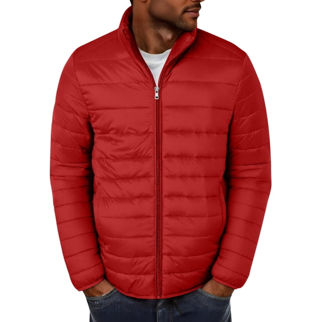 Cotton Padded Coat Men Winter Warm Coats Windproof Jackets with Pockets Outwear Jacket Man Spring Fall Jacket M