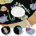 thumbnail image 4 of Floral Patterned Round Tablecloth with Elastic Edge, Ideal for Daily Meals, Parties or Picnics, Fits 44-52 Inch Tabletop, 4 of 7