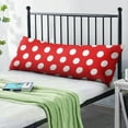 thumbnail image 2 of Polka Dot Body Pillow Cover - Soft & Breathable Fabric, Hidden Zipper, 20"x54", Retro Dot Pattern - Perfect Gift for Side Sleepers, Vintage Decor & Pregnancy Support, 2 of 7