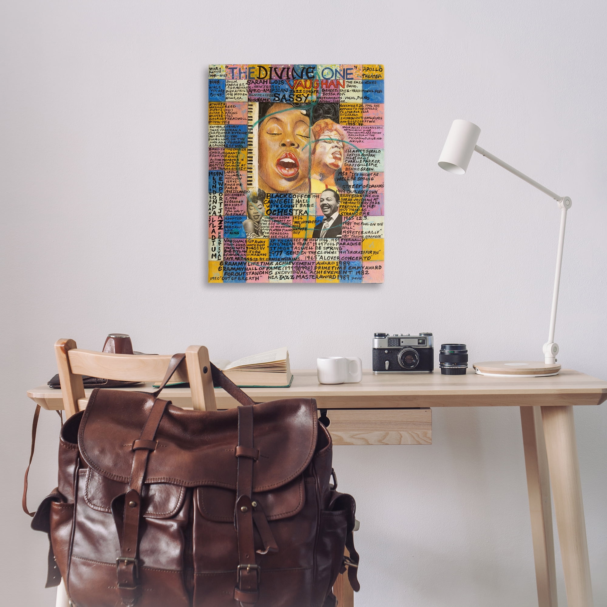 Stupell Industries Sarah Lois Vaughan Collage People Drawing Wrapped Canvas Art Print Wall Art, 30 x 40