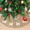 thumbnail image 2 of Joyin 48in Burlap Reindeer Tree Skirt, 2 of 7