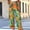 Green, variant on Zysthvn Tropical Print Women's Pants Wide Leg High Waisted Casual Hawaiian Loungewear Trousers for Women Pants Drawstring Elastic Waist Loose with Pockets Pants