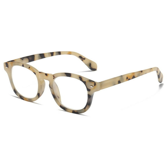 Square Blue Light Blocking Reading Glasses, Trendy Classic Yellow Spring Hinge Readers  2.50 for Women and Men