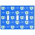 thumbnail image 2 of Metal Light Switch Wall Plate Outlet Cover (Coffee Espresso Mocha Cup Green Heart Blue - Triple Toggle), 2 of 2